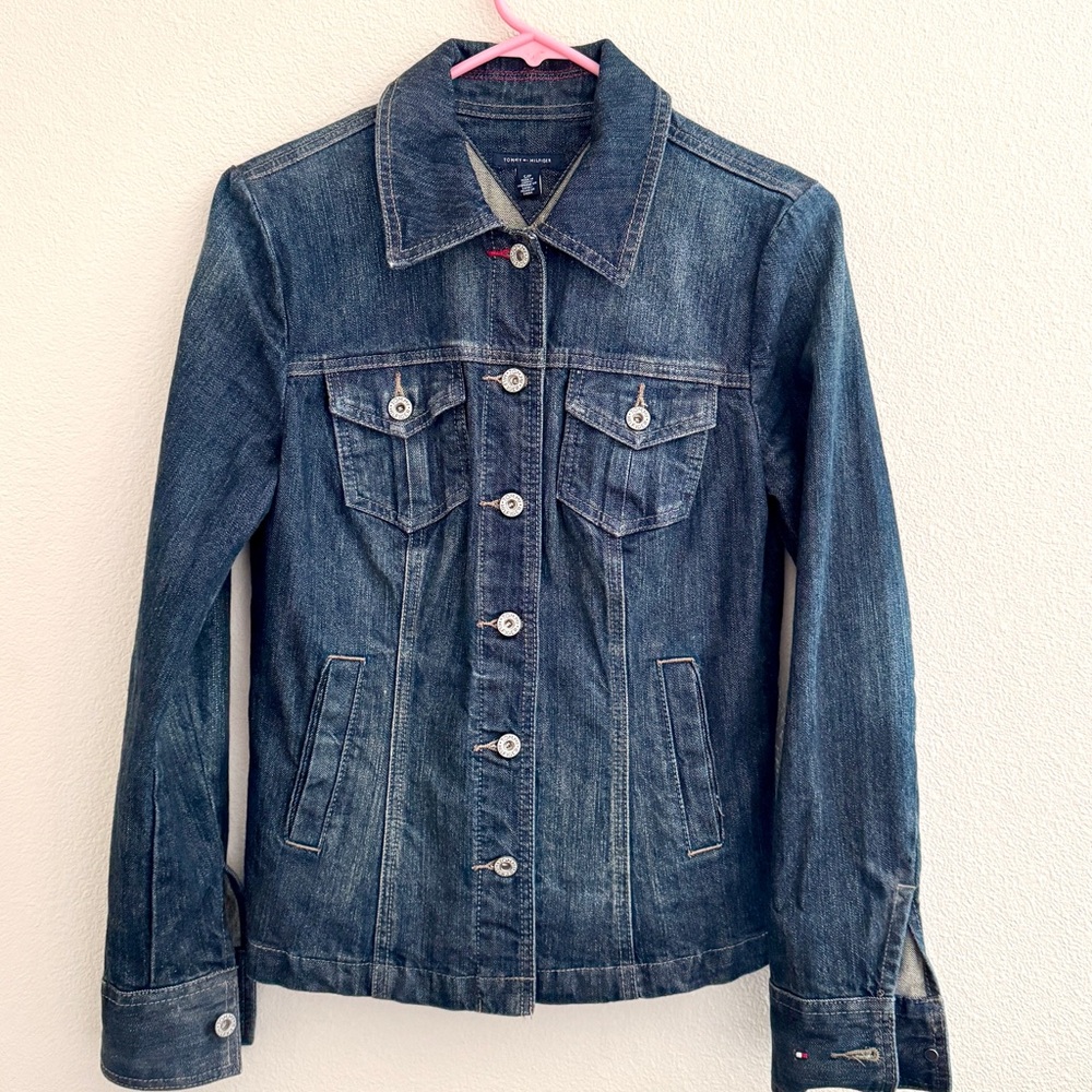 Tommy Hilfiger Blue Jean Jacket Fitted Silhouette